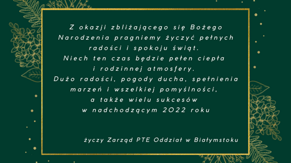 Życzenia Bożonarodzeniowe 2021